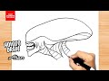 How to draw alien