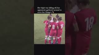 Her Hijab Was Falling Off, Her Opponents Gathered Around To Cover Her Fixing It