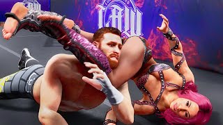 WWE 2k20: Sasha Banks vs Sami Zayn 2, Intergender Wrestling