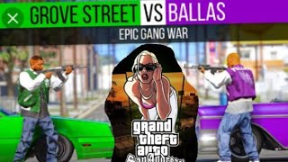 Gang war with Ballas gang Vs green gang ( GTA San Andreas)