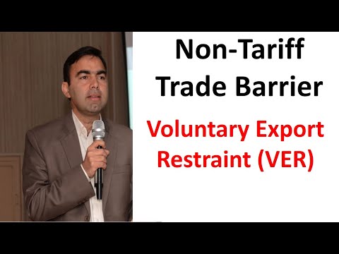 非関税障壁VER |ヒンディー語ウルドゥー語の自主輸出制限| VERの例