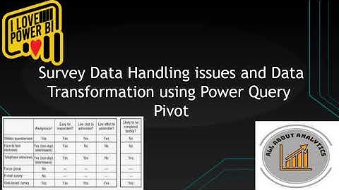 Survey Data Handling Issues in power bi