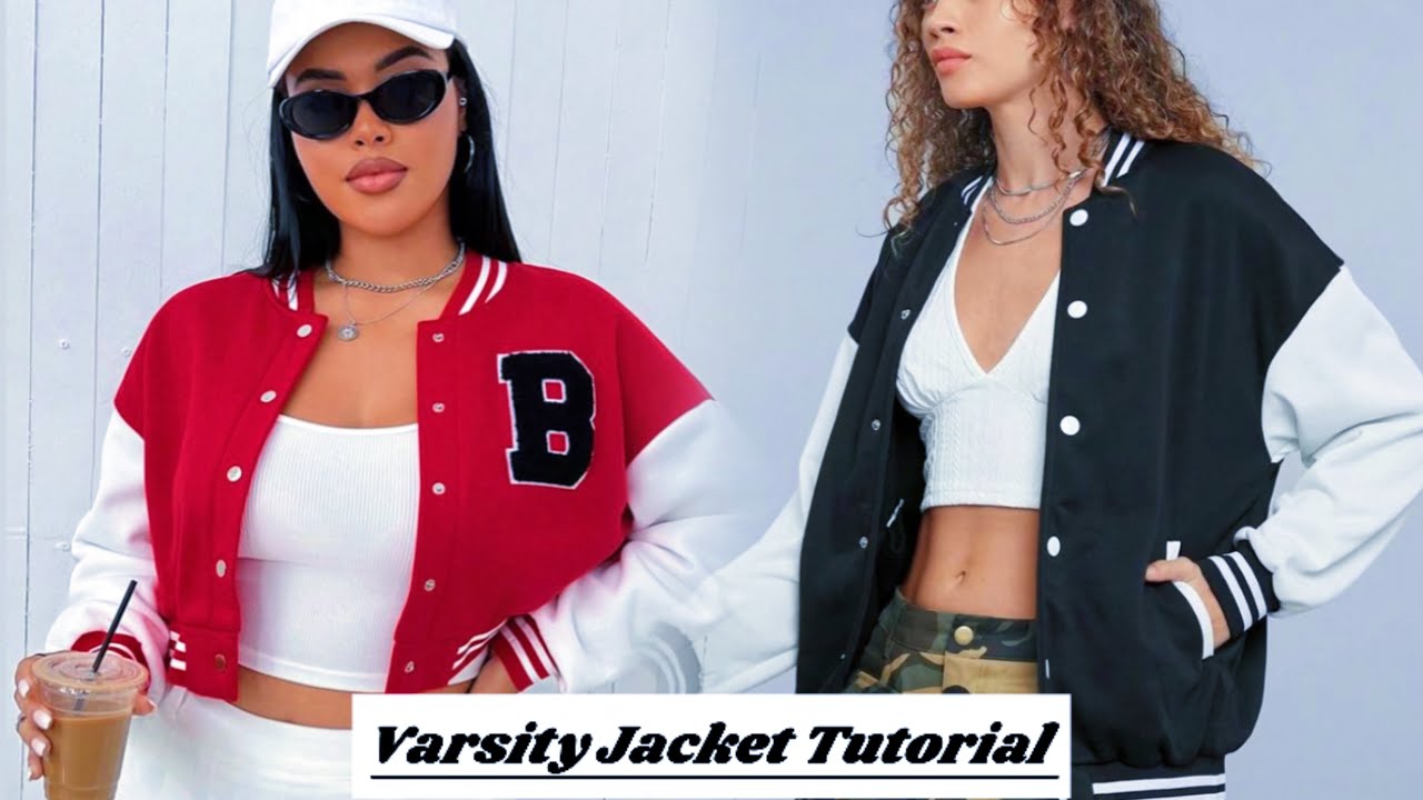 How To Cut And Sew A Varsity Jacket| Sewing Tutorial |DIY