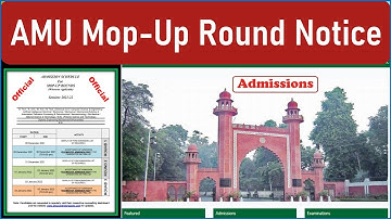AMU Mop Up Round 2021 नोटिस आया | Amu Spot Admission 2021 | Amu Stray Vacancy 2021 | Amu Admissions