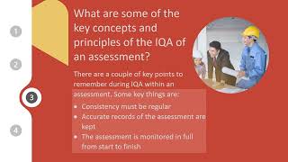 Key principles and concepts of the IQA of an assessment