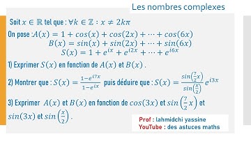 les nombres complexes : exercice corrigé