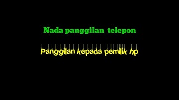 Nada Dering Panggilan kepada pemilik hp