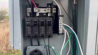 GE RV Panel Model # GE1LU532SS 50/30/20 Amps Connected.