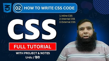 How To Write CSS Code in HTML || CSS Tutorial By Shahid Naeem || Class 02.