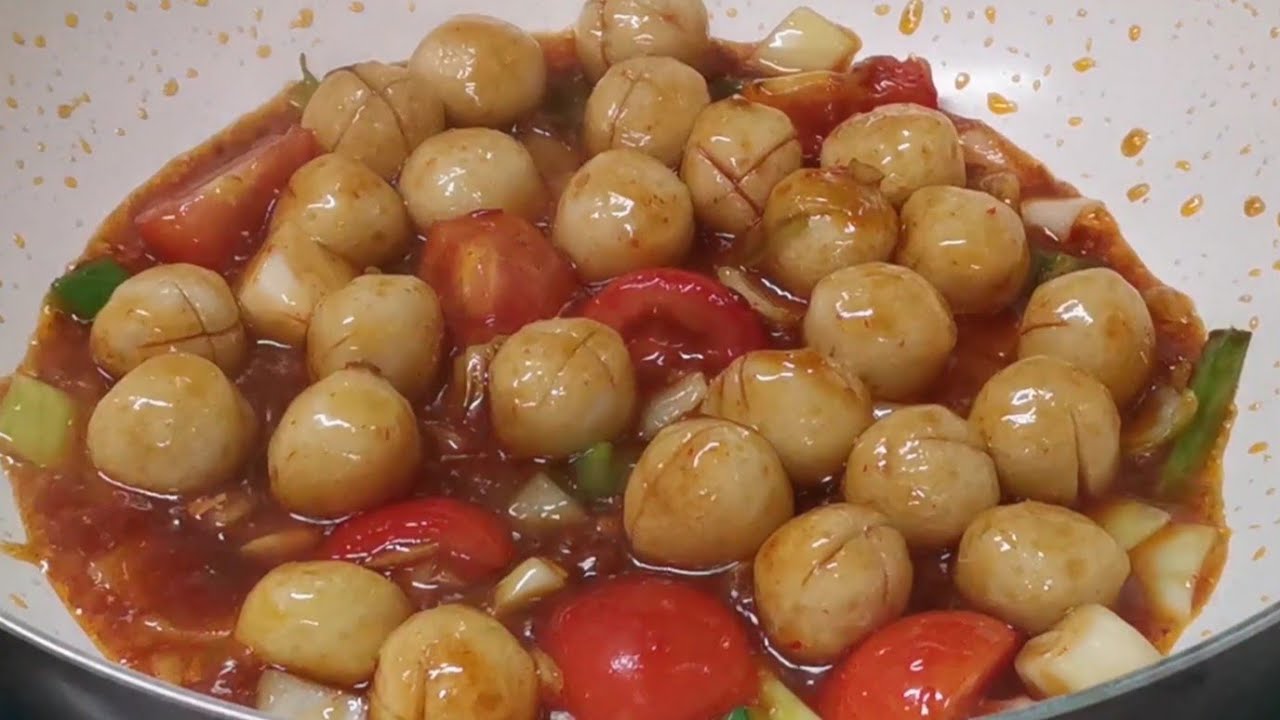 Fishball Masak Sos || Bahan simple tapi enak - YouTube