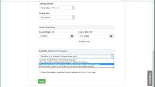 Courses - Create a New Electa Live Course