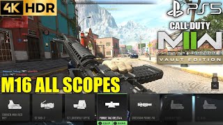 MW2 M16 | MW2 M16 Scope | MW2 M16 All Scope | MW2 M16 Attachments | PS5 MW2 M16 Assault Rifle Scope