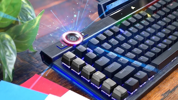 CORSAIR K100 RGB optical-mechanical gaming keyboard has a durable