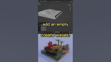 Easy waves in #blender Watch full tutorial #blendertutorial #3danimation #animation #blender3d