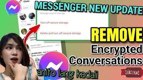 PAANO ITURN ON & OFF ANG END TO END ENCRYPTION SA MESSENGER | REMOVE END TO END #endtoendencryption 