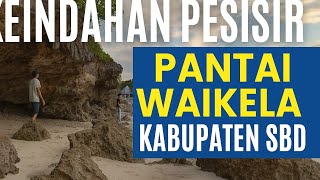 Keindahan Pantai Waikelo Diwaktu Matahari Mulai Terbenam
