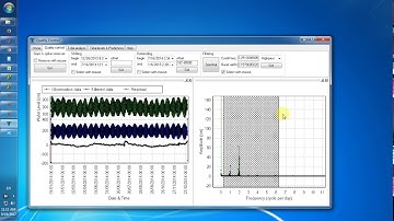how to do filtering using spectral analysis in tidal data