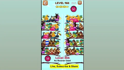 #bird #sort 2 #color #puzzle #level 466 #birdsort #colour #gaming #viral #trending #shorts #solution