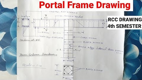 #Portal FRAME DRAWING.|| RCC DRAWING || CIVIL ENGINEERING 4th SEMESTER. ||  #EGpoly