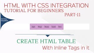 How to make html table-HTML & CSS Tutorial for Beginners