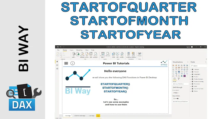 DAX Language - STARTOFMONTH, STARTOFQUARTER and STARTOFYEAR Functions in Power BI