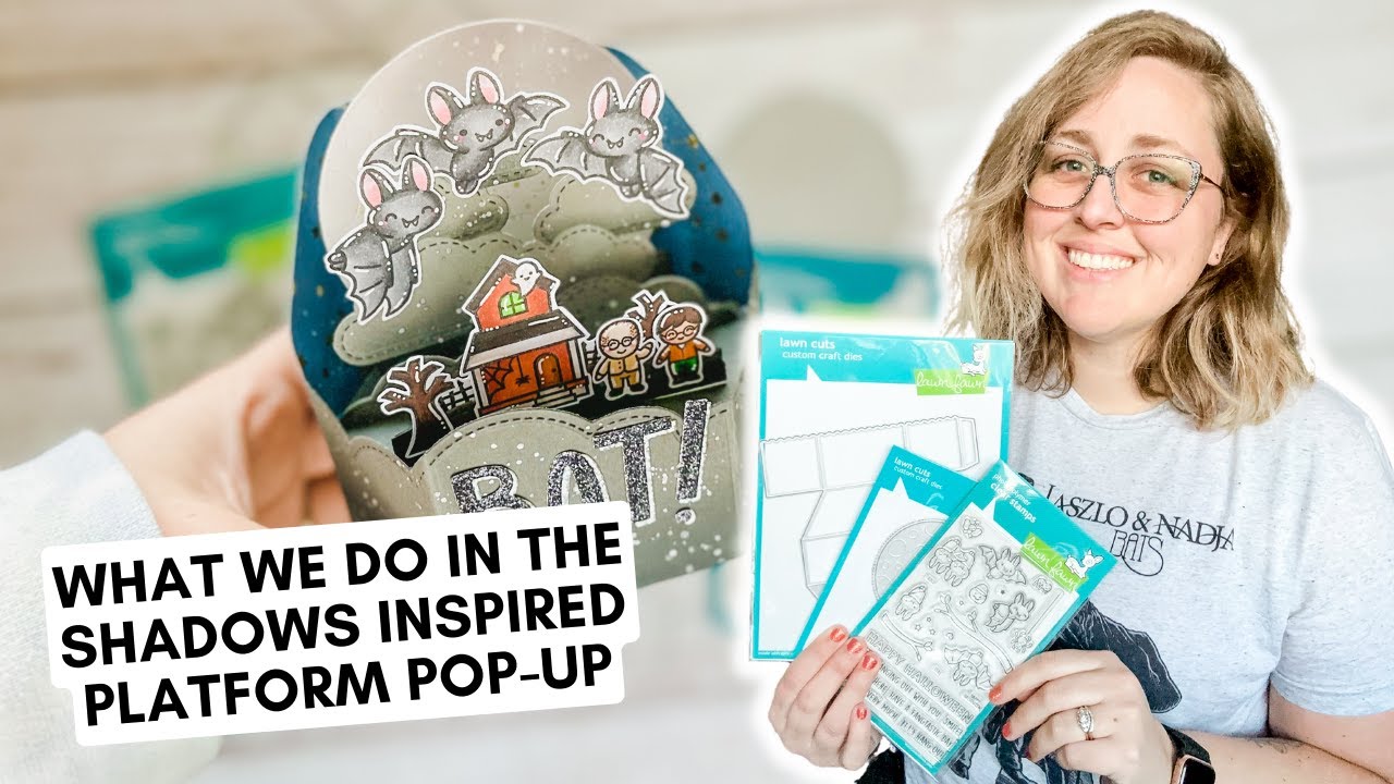 Lawn Fawn Bat Platform Pop-Up Card [What We Do in the Shadows Inspired!]