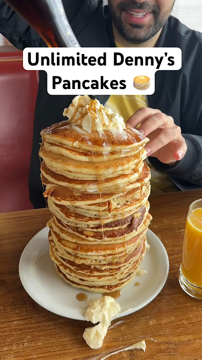 Unlimited Denny’s pancakes 🥞 #fastfood #shopping #dennys
