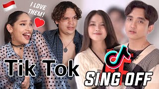 Waleska & Efra react to SING-OFF TIKTOK SONGS PART X (Left And Right, Tak Ingin Usai) vs Mirriam Eka