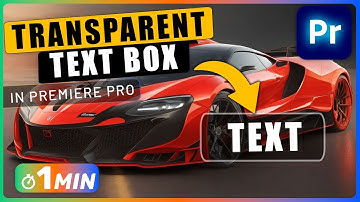 How to Add a TRANSPARENT Text Box in Premiere Pro
