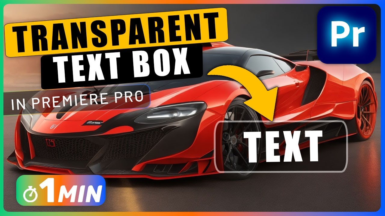 How to Add a TRANSPARENT Text Box in Premiere Pro