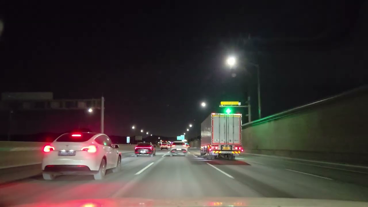 [경부고속도로] 안성 → 동탄 퇴근길 | 겨울 밤, 젖은 도로 위 흐려지는 시야_26.01.13