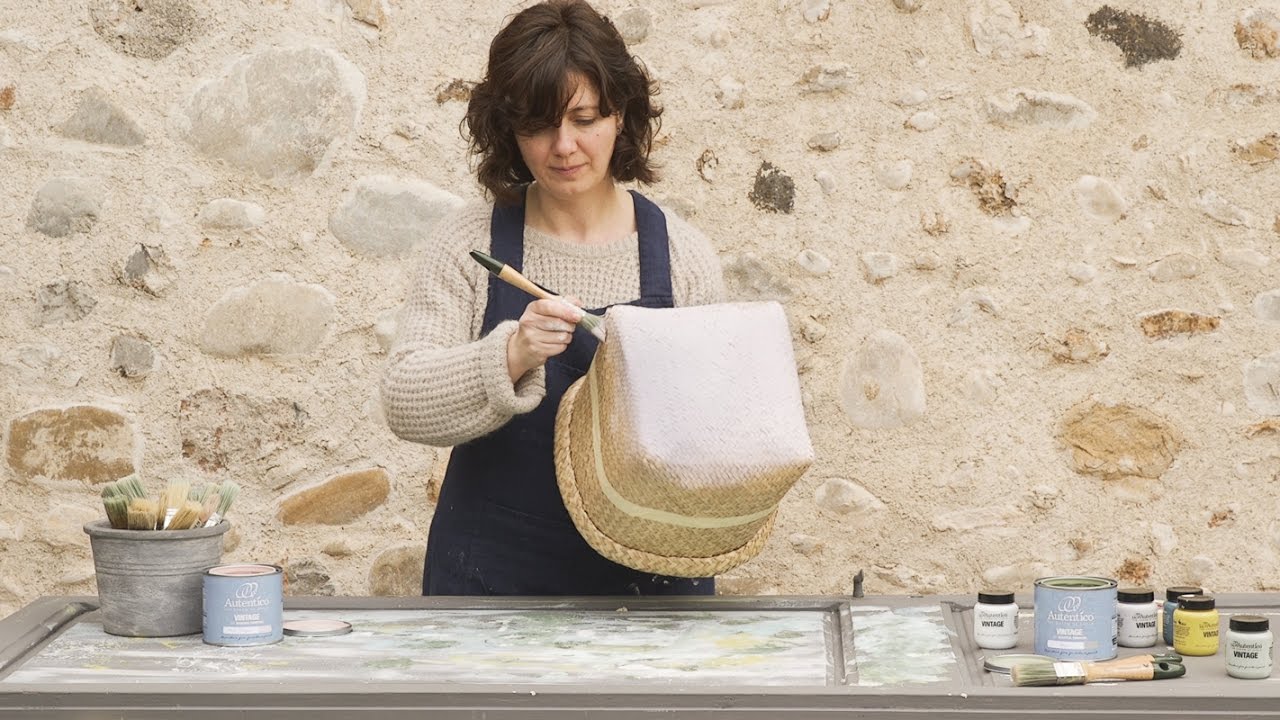 Pinta un cesto con chalk paint