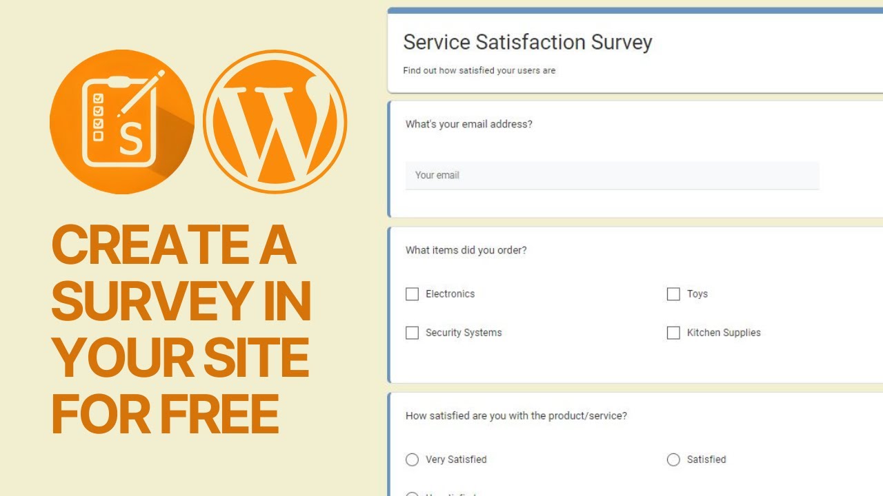 How To Create & Customize a Survey In WordPress Websites For Free? Best ...
