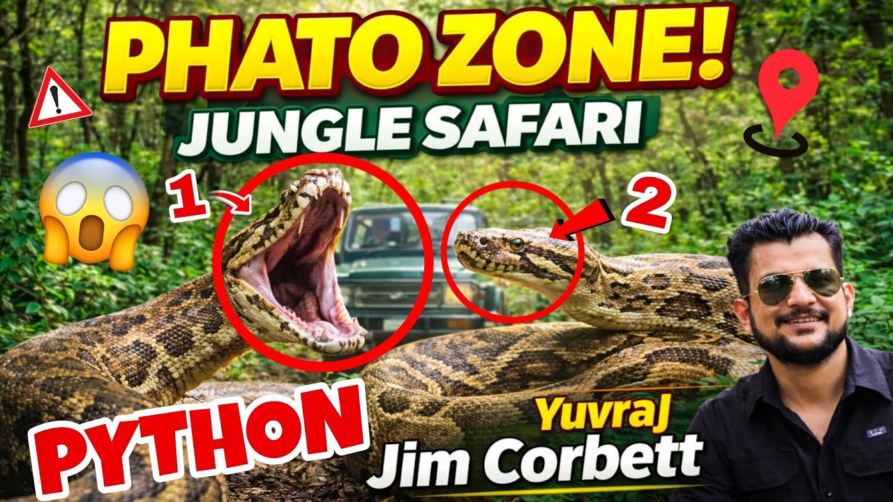 2 PYTHON SIGHTING 😱 PHATO ZONE Jungle Safari | Jim Corbett #yuvrajjimcorbett 