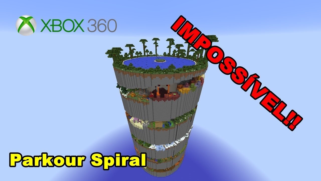 MAPA DE PARKOUR IMPOSSÍVEL - PARKOUR SPIRAL NO MINECRAFT XBOX 360 - YouTube