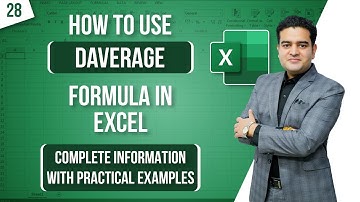 How to use DAVERAGE Formula in Excel | Microsoft Excel DAVERAGE Function | MS Excel Course in Hindi