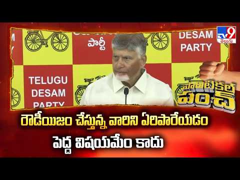 Political Punch  | రౌడీయిజం చేస్తున్న వారిని ఏరిపారేయడం పెద్ద విషయమేం కాదు : సీఎం చంద్రబాబు  - TV9 - TV9