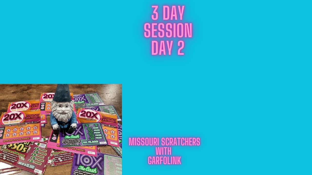 Missouri Lottery Scratcher 21Garfolinks 3 day session day 2 YouTube