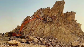 How to Break a Hill with an Excavator Machine! #excavators #stonemachinery/ tiếng gọi vùng cao #jcb 