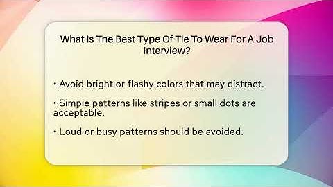 What Is The Best Type Of Tie To Wear For A Job Interview? - The Sharp Dressed Gent