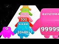 Level Up Numbers vs Circles Run - All Level Gameplay (Freeplay, New Update) Mobile Game