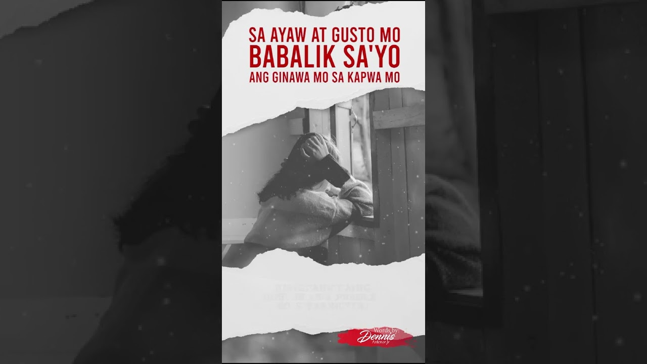 Sa ayaw at gusto mo babalik sa 'yo ang ginawa mo sa kapwa mo. Watch this