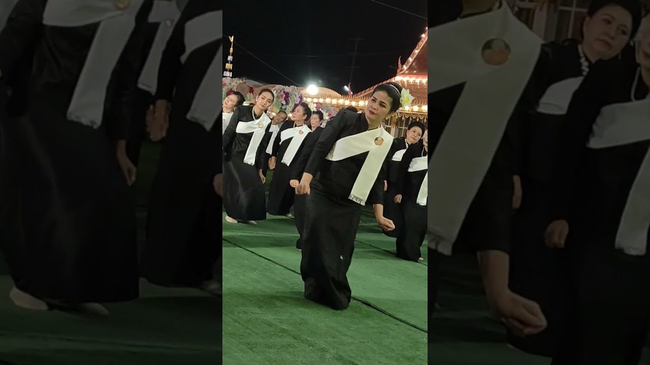 รำมอญ ในงานพิธีพระราชทานเพลิงพระครูธรรมวรญาณอดีต เจ้าอาวาสวัดสามัคคิยาราม(วัดเมี่ยง)สามโคก ปทุมธานี