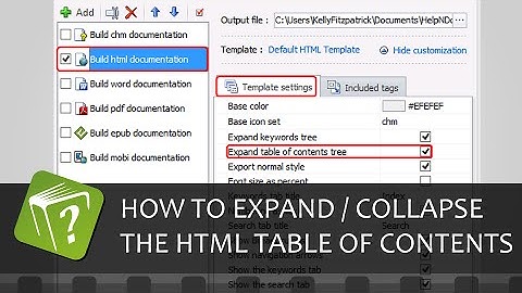 How to change the initial status of the HTML table of contents (Step-by-step guide)