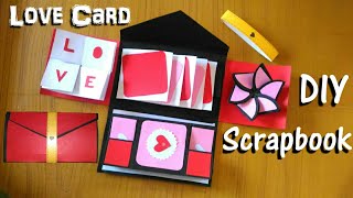 DIY Scrapbook || Love card 4 in 1 || How to make Scrapbook || Gift Idea for Everyone