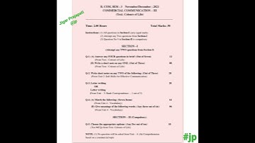 B.com sem 3| CC exam paper style.|Dec_2021-22.#exam.. #shorts.