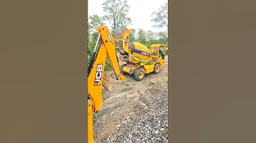 Jcb & Ajax mixer working video 🤣😭 #jcb #ajax #bulldozer #tractor #excavator #jcbtoys #automobile