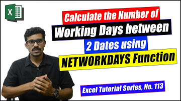 Calculate the number of working days between two dates in Excel - NetworkDays function