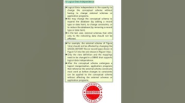THE THREE SCHEMA ARCHITECTURE | DATA INDEPENDENCE #database  #DBMS #computerscience #bca #vtu