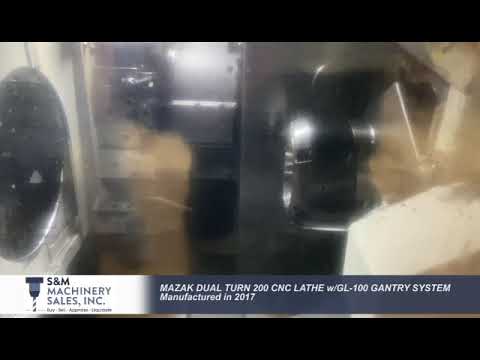 2018 MAZAK DUAL TURN 200 CNC LATHE WITH GANTRY LOADER, #24507